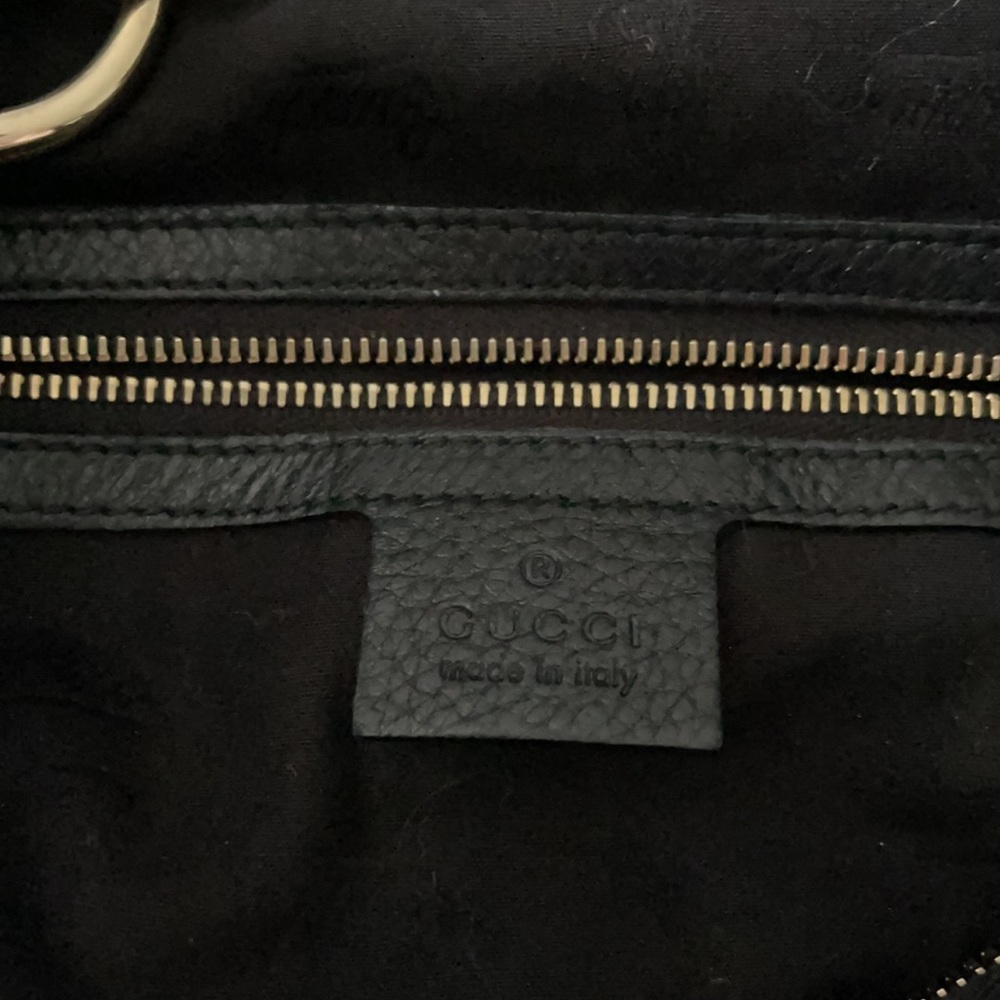 GUCCI Sienna Medium Black Leather Hobo Bag - Picture 5 of 9